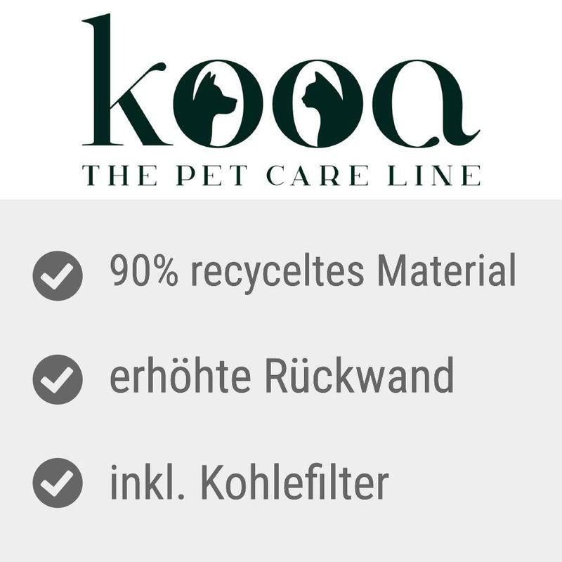 kooa Covered Cat Litter Tray - 90% recycled Plastic