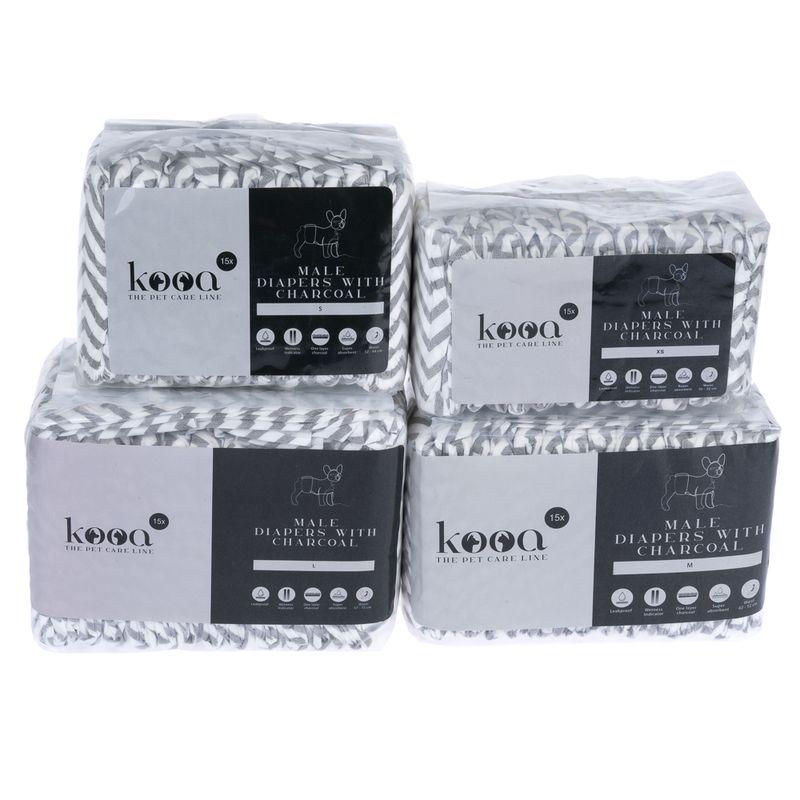 kooa Male Nappies with Charcoal