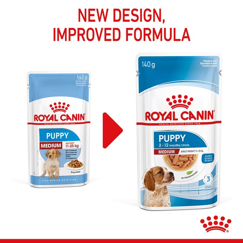 Royal Canin puppy food pouch 