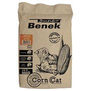 Super Benek Corn Cat litter bag with a cat and corn illustration on a beige background