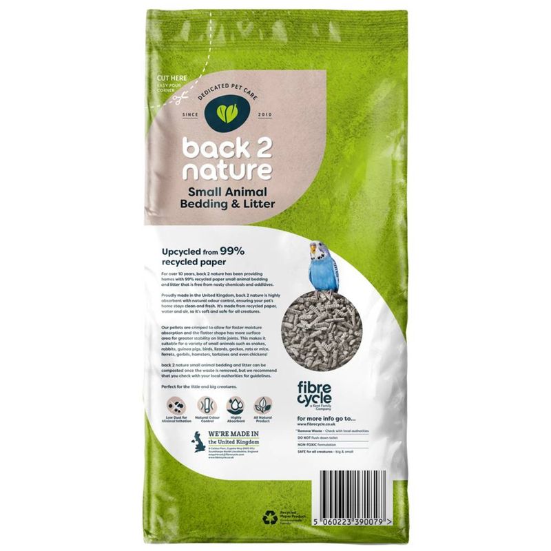 Back 2 Nature small animal bedding and litter package on a white background