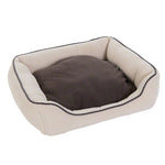 Load image into Gallery viewer, Dog bed with a gray cushion on a white background
