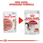 Load image into Gallery viewer, Two packages of Royal Canin Instinctive cat food with a red arrow and text indicating a new look and upgraded formula.
