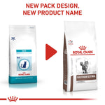 Load image into Gallery viewer, Two Royal Canin cat food packages with text indicating a new pack design and product name.
