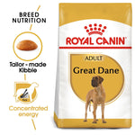 Load image into Gallery viewer, Royal Canin Adult Great Dane dog food package with branding and product features.

