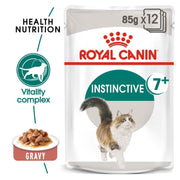 Royal Canin Instinctive 7+ cat food pouch packaging on a white background