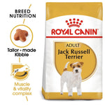 Load image into Gallery viewer, Royal Canin dog food package for Jack Russell Terrier with brand logo and product features.
