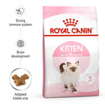 Load image into Gallery viewer, Royal Canin Kitten food package with text highlighting features on a white background
