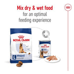 Load image into Gallery viewer, Royal Canin dog food packaging with text on an optimal feeding experience.
