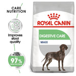 Load image into Gallery viewer, Royal Canin Maxi Digestive Care dog food bag with branding and product features.
