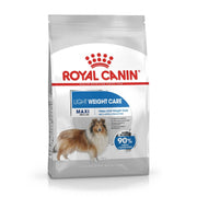Royal Canin Light Weight Care dog food package on a white background