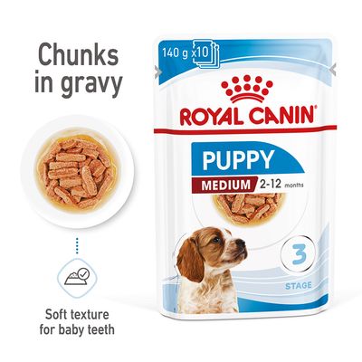 Wet puppy food for medium bread