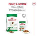 Load image into Gallery viewer, Royal Canin dog food packages with text on an optimal feeding experience.
