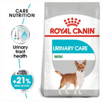 Load image into Gallery viewer, Royal Canin Urinary Care Mini dog food packaging with text and a dog illustration on a white background

