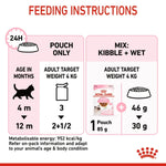 Load image into Gallery viewer, Feeding instructions for a cat with Royal Canin logo
