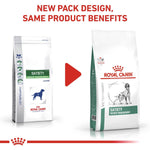 Load image into Gallery viewer, Two packages of Royal Canin Veterinary Diet Satiety Weight Management on a white background with text about new packaging design.
