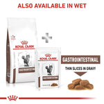Load image into Gallery viewer, Royal Canin Gastrointestinal pet food packaging with text indicating availability in wet form.
