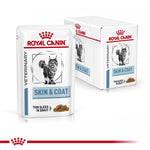 Load image into Gallery viewer, Royal Canin Veterinary Skin &amp; Coat cat food packaging on a white background
