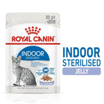 Load image into Gallery viewer, Royal Canin Indoor Sterilised Jelly cat food pouch on a white background
