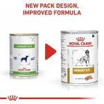 Load image into Gallery viewer, Two cans of Royal Canin Veterinary Diet on a white background with text about new pack design and improved formula.
