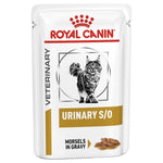 Load image into Gallery viewer, Royal Canin Veterinary Diet Urinary S/O wet cat food pouch on a white background
