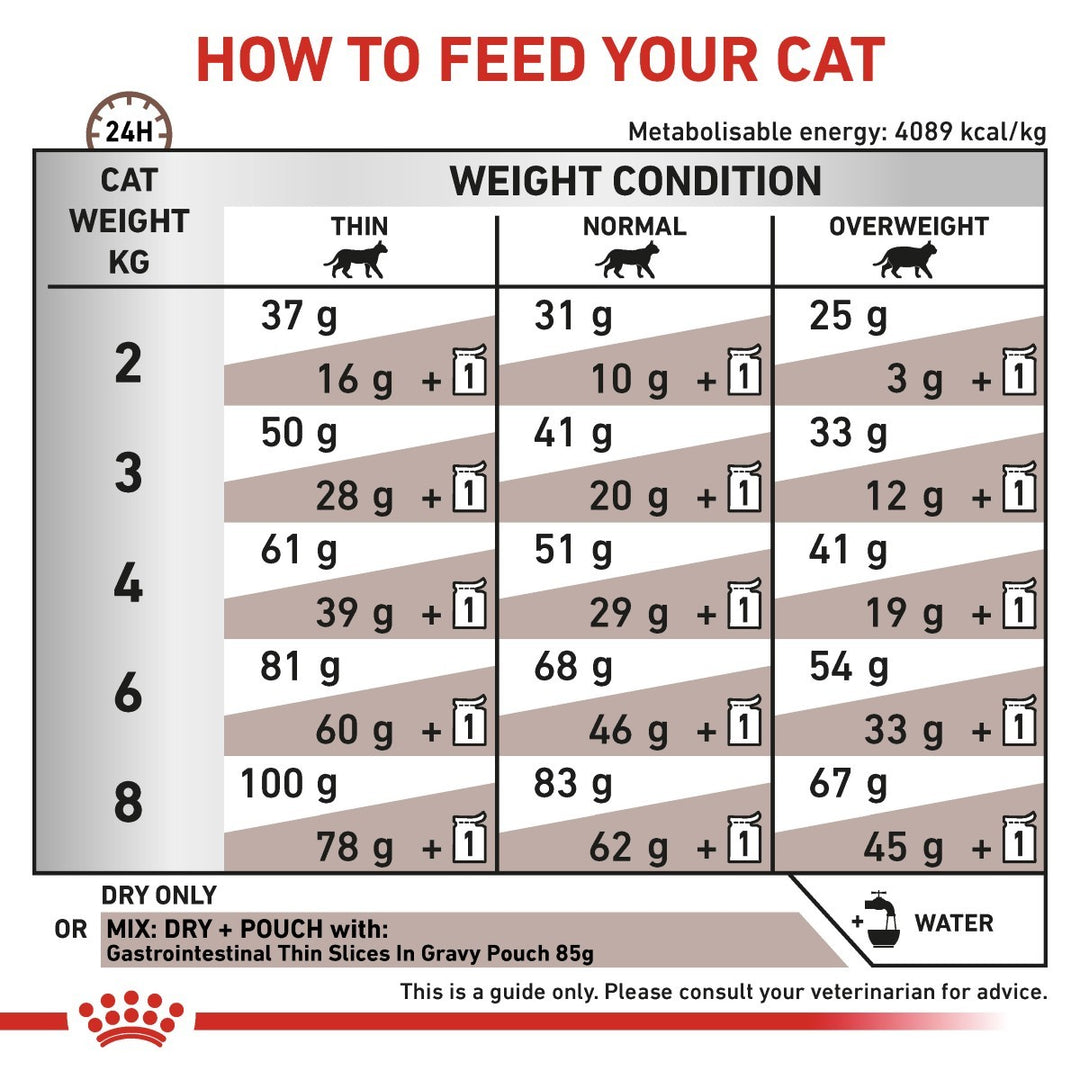 Cat food feeding chart指导如何喂养您的猫