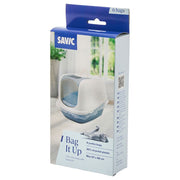 Savic bag it up packaging with a cat litter box on a white background