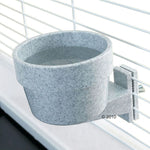 Load image into Gallery viewer, Speckled gray planter on a white window sill
