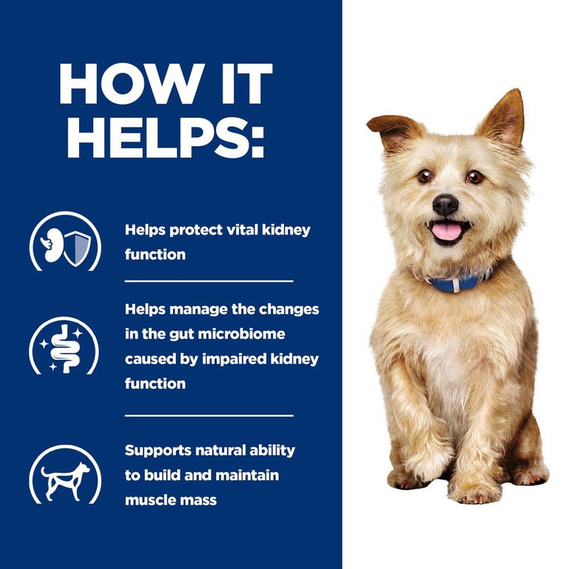 Hill's k/d dog food tin supporting kidney