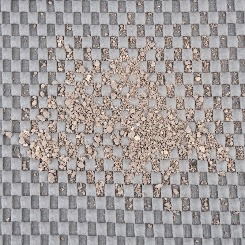 Close-up of a textured surface with a checkered pattern