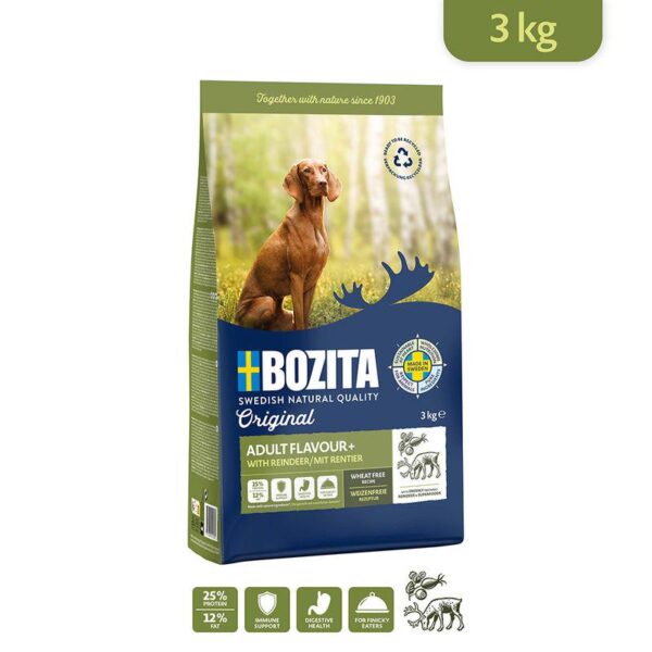 Bozita Original Adult Flavour Plus with Reindeer - Wheat-Free-Alifant Food Supplier