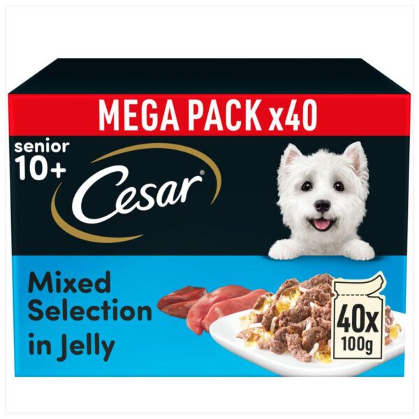 Cesar 10+ Senior Selection in Jelly 40 x 100g