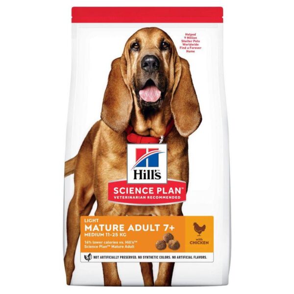 Hill’s Science Plan Mature Adult 7+ Light Medium with Chicken-Alifant Food Supplier