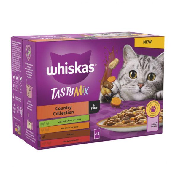Whiskas 1+ Tasty Mix Country Collection in Gravy-Alifant Food Supplier