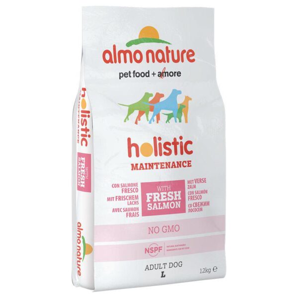 Almo Nature Holistic Large Adult Salmon & Rice Kibble for Dogs-Alifant Food Supplier