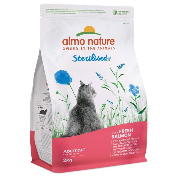 Almo Nature Holistic Sterilised Salmon & Rice Kibble for Cats -Alifant Food Supply