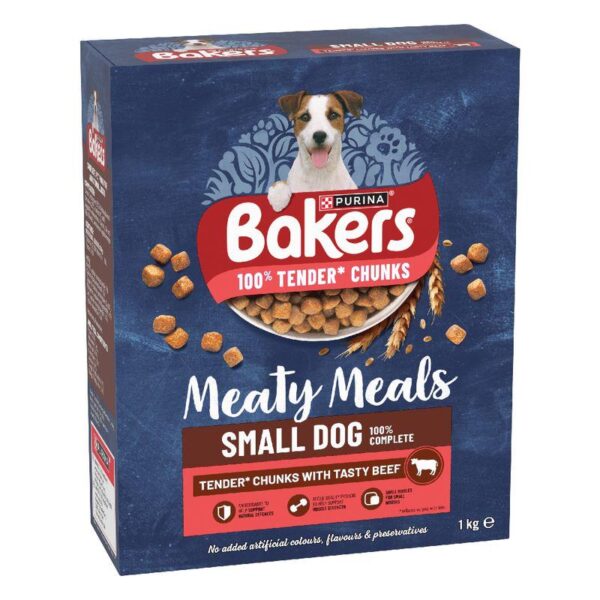 Bakers Adult Small Dog Meaty Meals Tender Chunks with Tasty Beef-Alifant food Supply