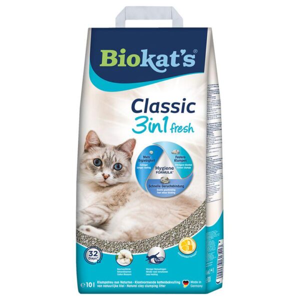 Biokat’s Classic Fresh 3in1 Cat Litter – Cotton Blossom Scent-Alifant Food Supply
