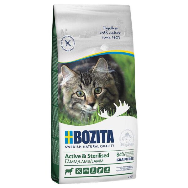 Bozita Grain Free Active & Sterilised Dry Cat Food - Lamb-Alifant Food Supply