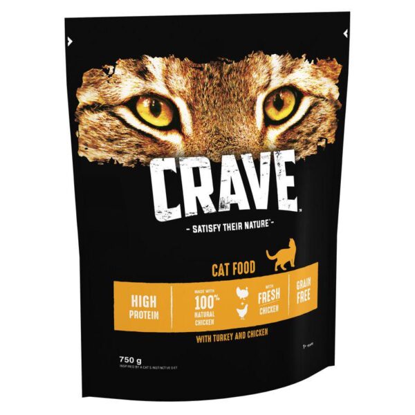 CRAVE Adult Turkey & Chicken Dry Cat Food-Alifant Food Supply