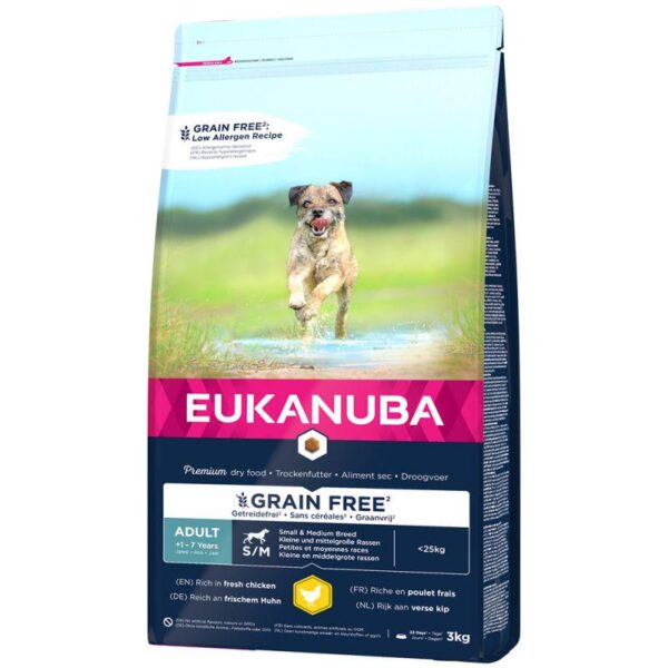Eukanuba Grain Free Small & Medium Breed Adult - Chicken -Alifant Food Supply