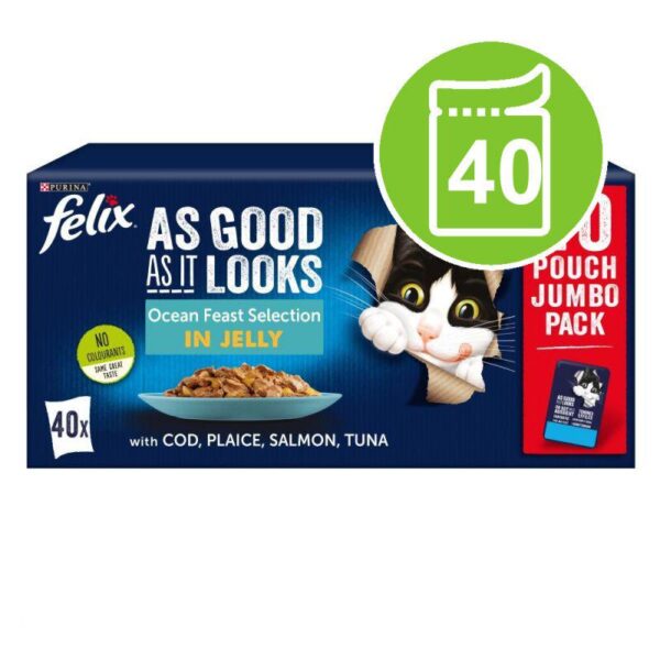 Felix As Good As It Looks Jumbo Pack 40 x 100g-Alifant Food Supplier