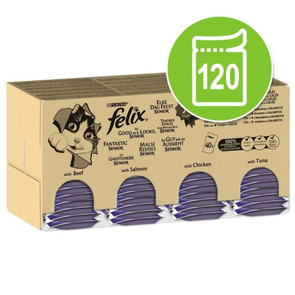 Felix Senior As Good As It Looks Mega Pack 120 x 100g-Alifant Food Supply