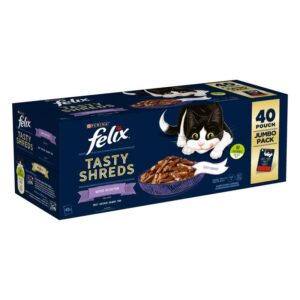 Felix Tasty Shreds Jumbo Pack 40 x 80g-Alifant Food Supply