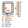 Ferplast Swing 11 Cat Flap - 4 Way Lock - Alifant Food Supplier