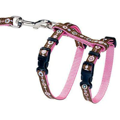 HUNTER Puppy & Kitten Harness + Lead - Pink Signs-Alifant Food Supplier
