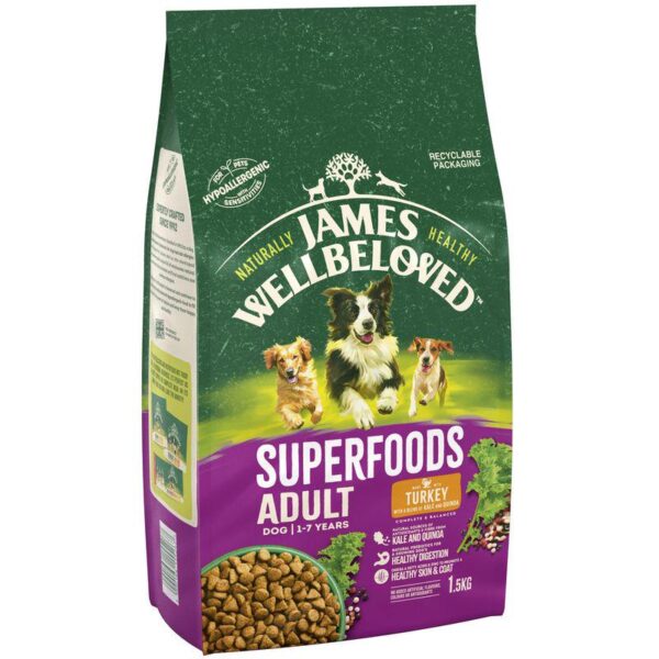 James Wellbeloved Adult Hypoallergenic Superfoods - Turkey with Kale & Quinoa-Alifant Food Supply