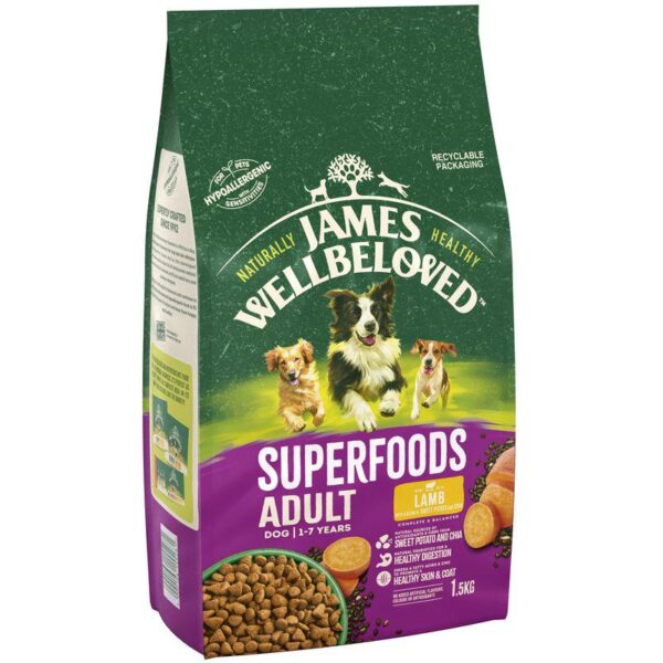 James Wellbeloved Adult Hypoallergenic Superfoods - Lamb with Potato & Chia-Alifant Food Supplier