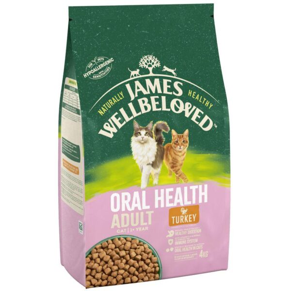 James Wellbeloved Adult Cat Hypoallergenic Oral Health - Turkey-Alifant Food Supplier