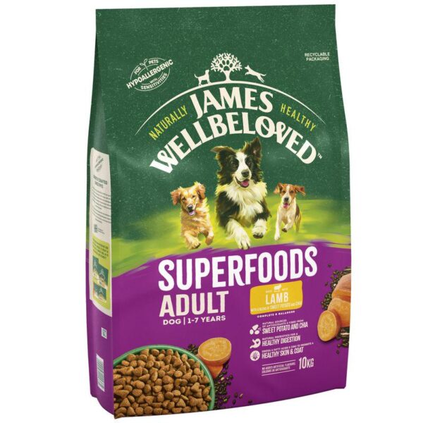 James Wellbeloved Adult Hypoallergenic Superfoods - Lamb with Potato & Chia-Alifant Food Supplier